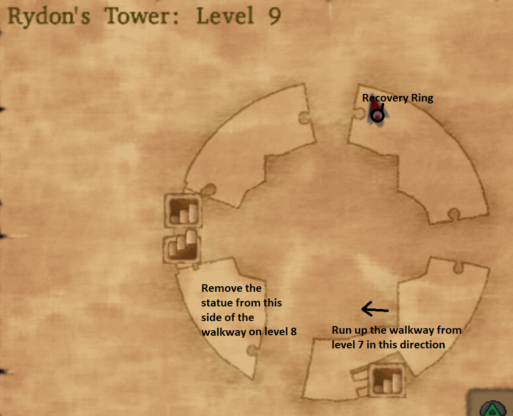 Map of Rydons Tower Level 9